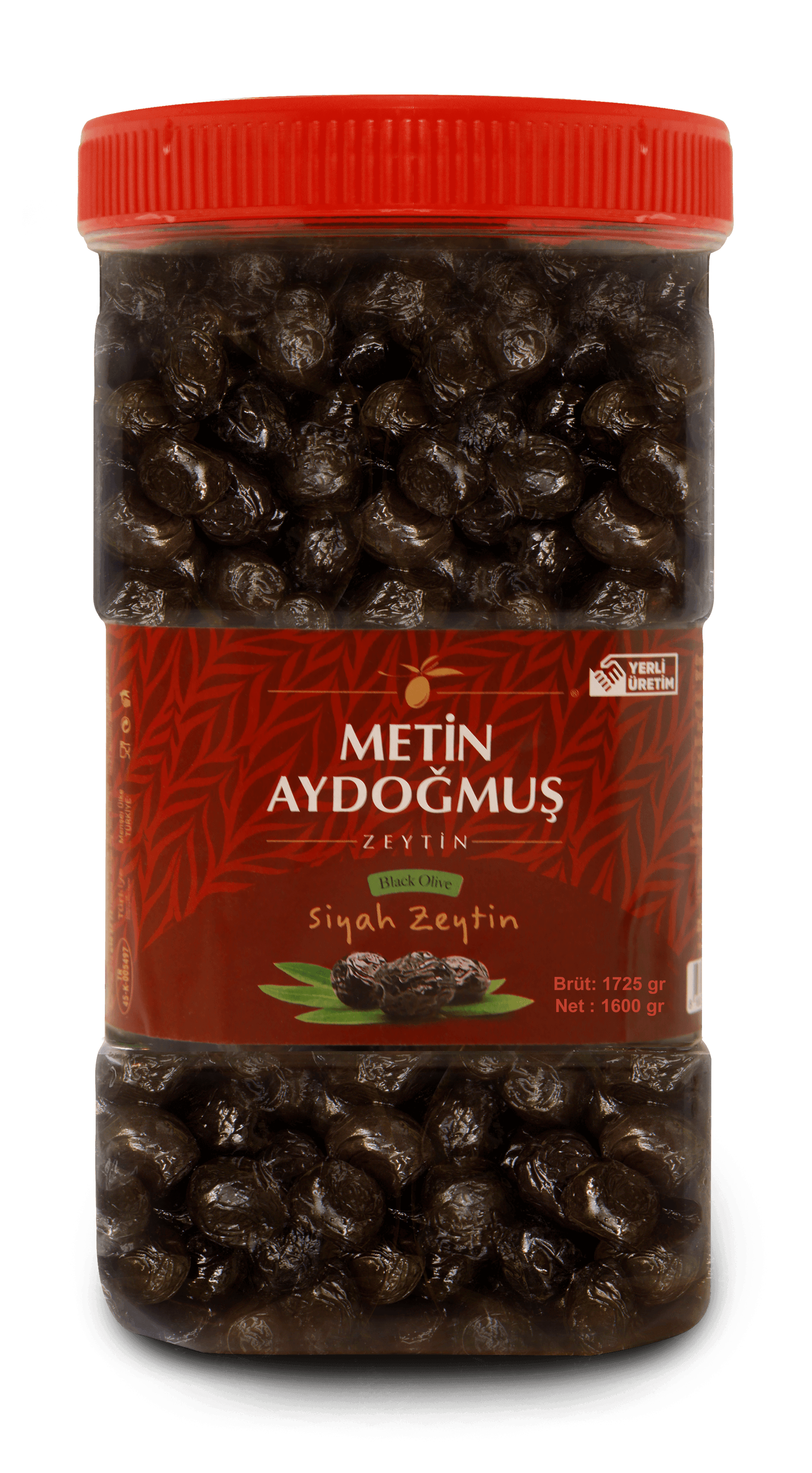 1600gr. Siyah Zeytin Pet Kavanoz | Metin Aydoğmuş Zeytinleri