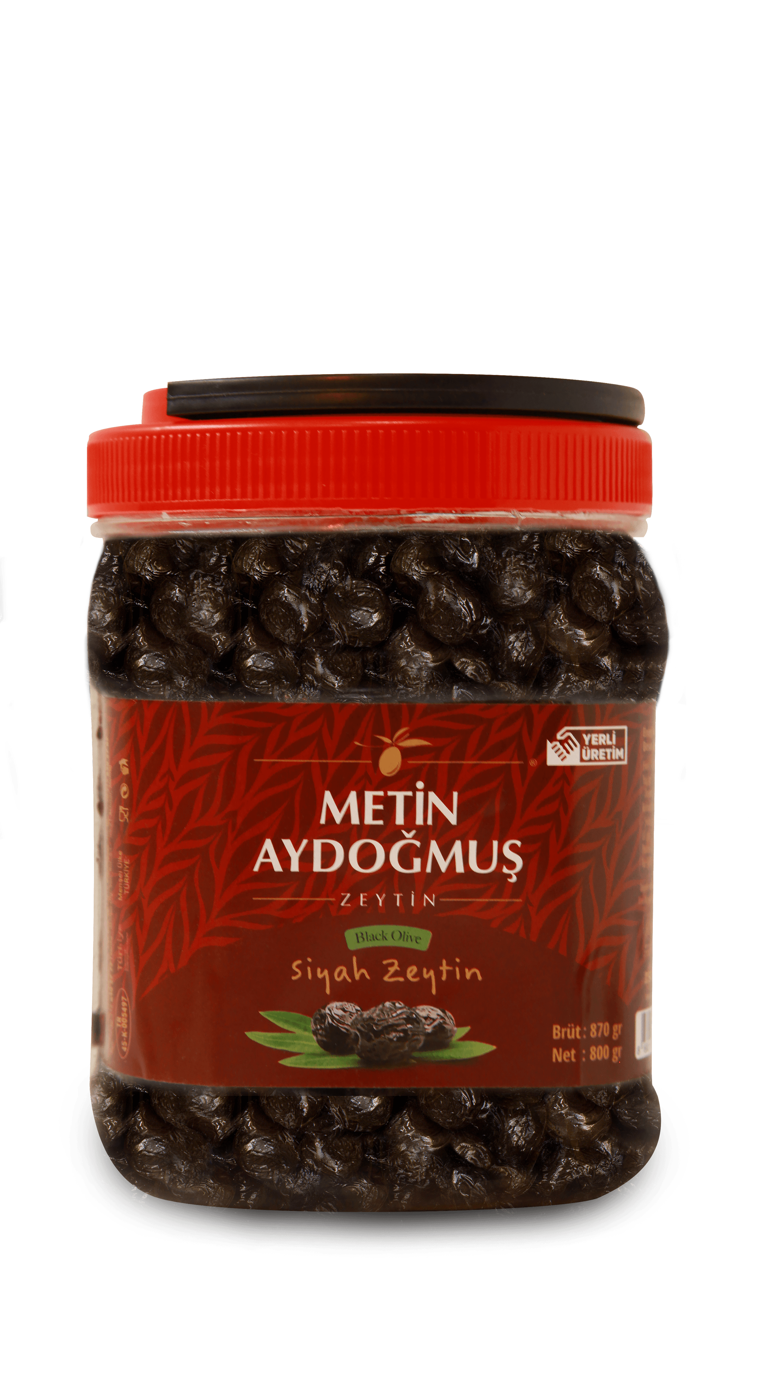 800 GR GEMLİK SİYAH ZEYTİN PET KAVANOZ| METİN AYDOĞMUŞ ZEYTİNLERİ